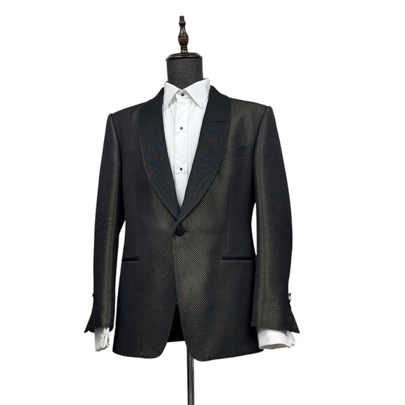 Tom Ford - Two Tone Black and Gold Shimmer Dinner Jacket - Picture 10 of 16